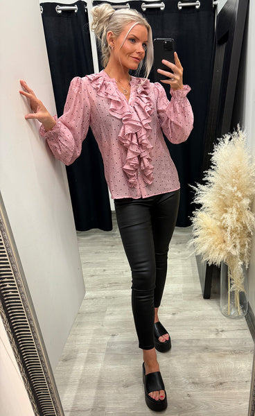 Frida dot blouse - rose