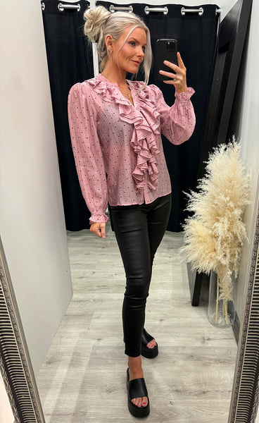 Frida dot blouse - rose