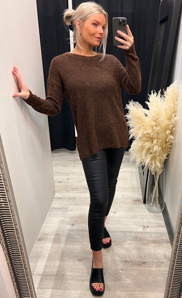 Kamara pullover - brown melange