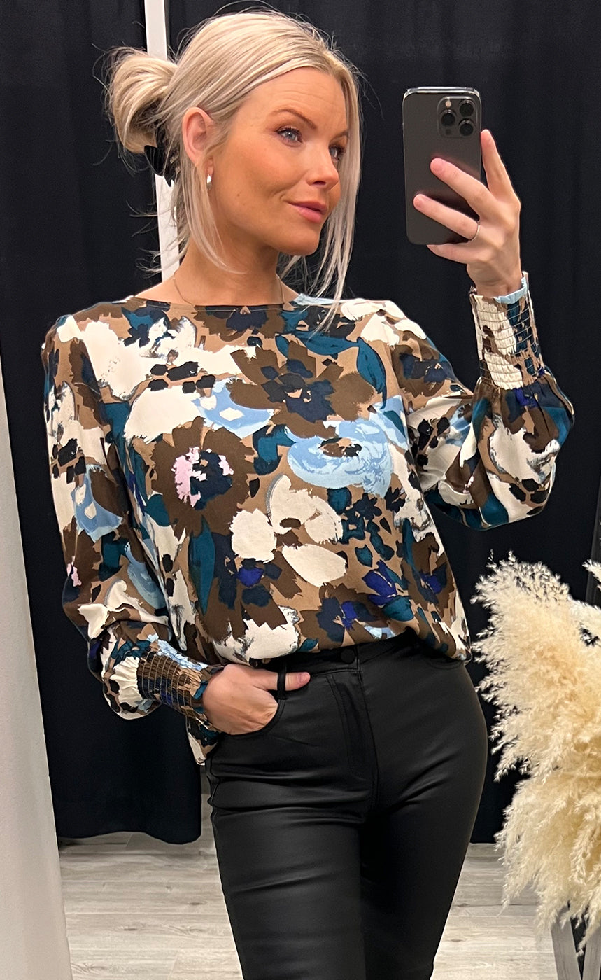 Mosa blouse - brown mix