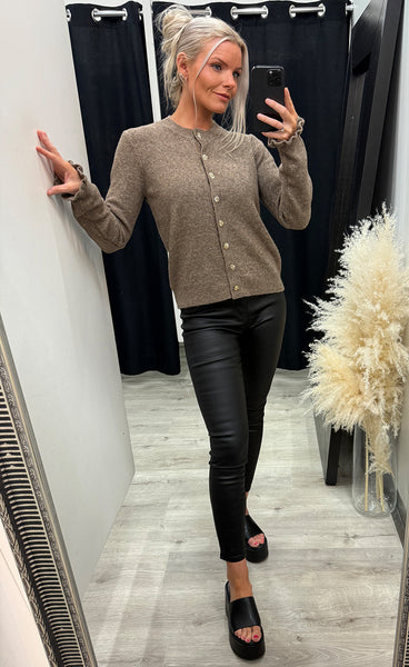 Sisse gold button - earth