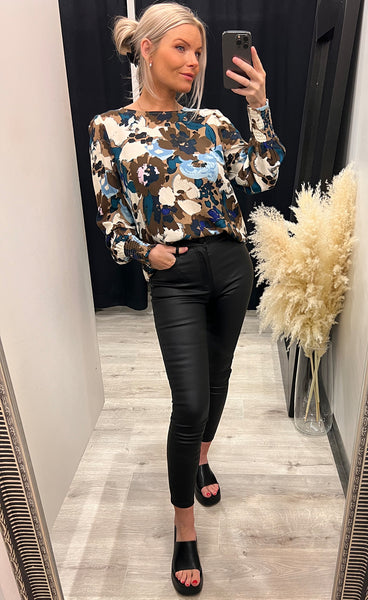 Mosa blouse - brown mix