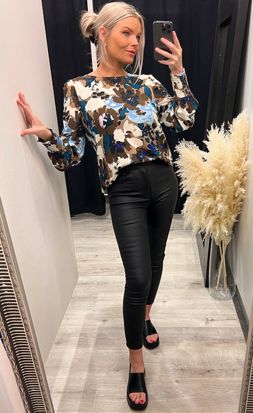 Mosa blouse - brown mix