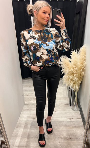 Mosa blouse - brown mix