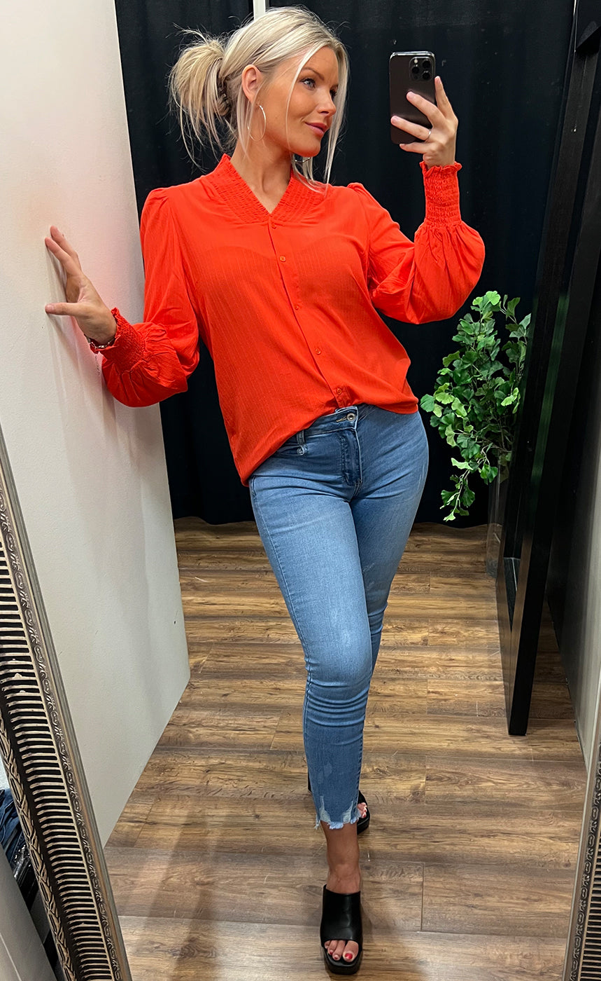 Amber blouse - red alert