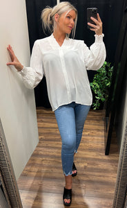 Amber blouse PLUS - ecru
