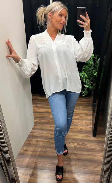 Amber blouse PLUS - ecru