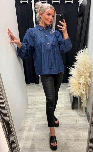 Dagny denim blouse - chambre