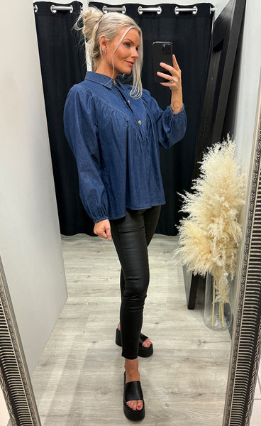 Dagny denim blouse - chambre