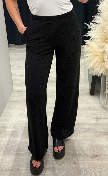 Gabby lurex pants - black