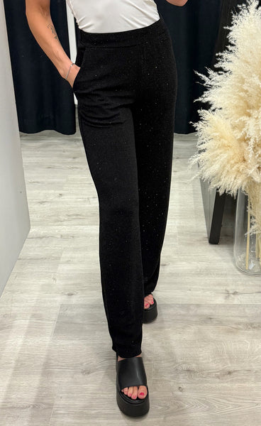 Gabby lurex pants - black