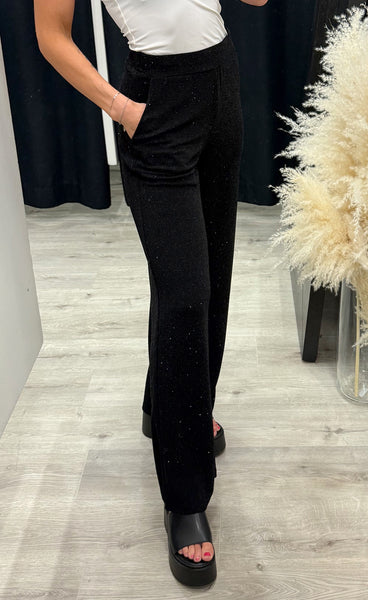Gabby lurex pants - black