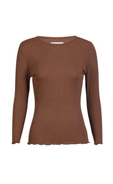 Natalia round top - brown