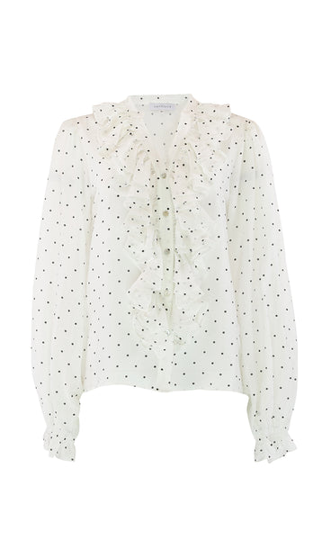 Frida dot blouse - white