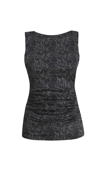 Alma turn top - black lace
