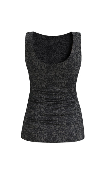 Alma turn top - black lace