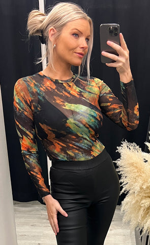 Serena samfella - green swirl