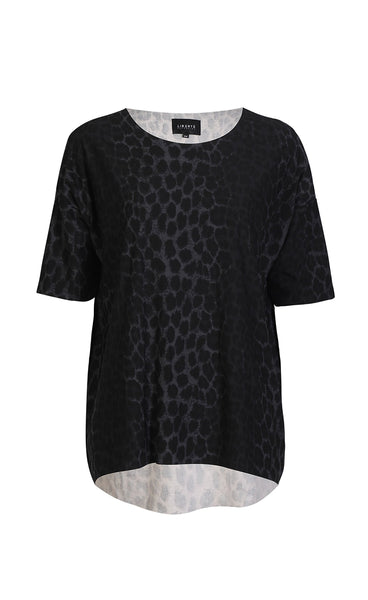 Alma t-shirt - dark grey leo