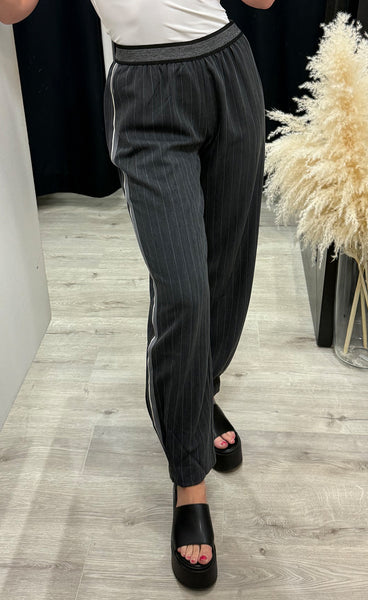 Violet pants - dark grey melange