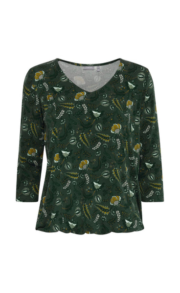 Ann blouse - green mix