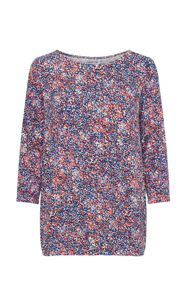 Flora tee 1 - red/navy