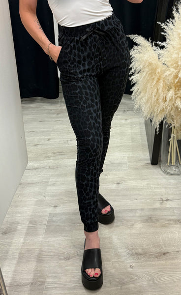 Alma pants - dark grey leo
