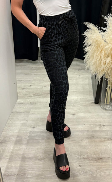Alma pants - dark grey leo
