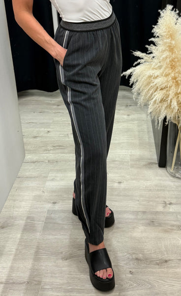 Violet pants - dark grey melange