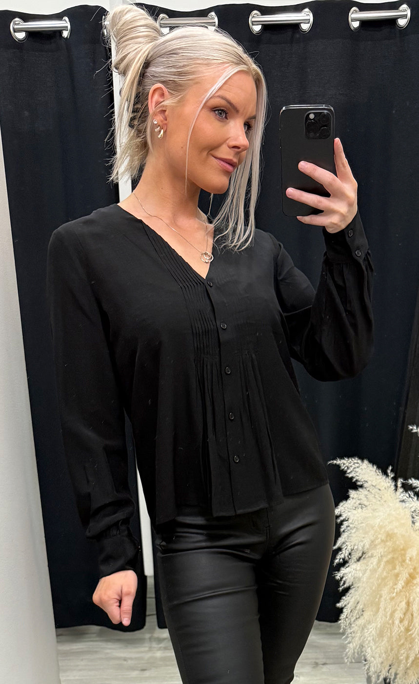 Jena melody blouse - black