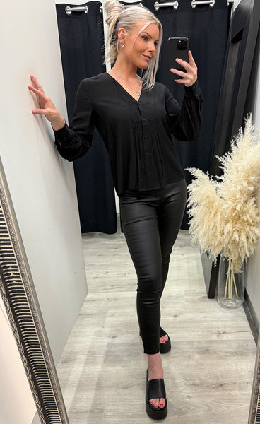 Jena melody blouse - black