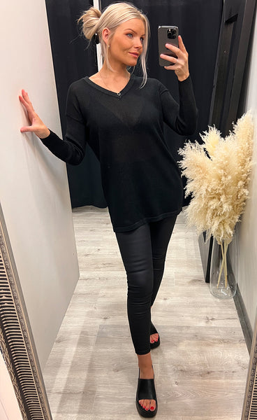 Julia pullover - black/glitter