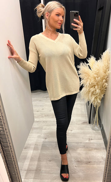 Julia pullover - gold/glitter