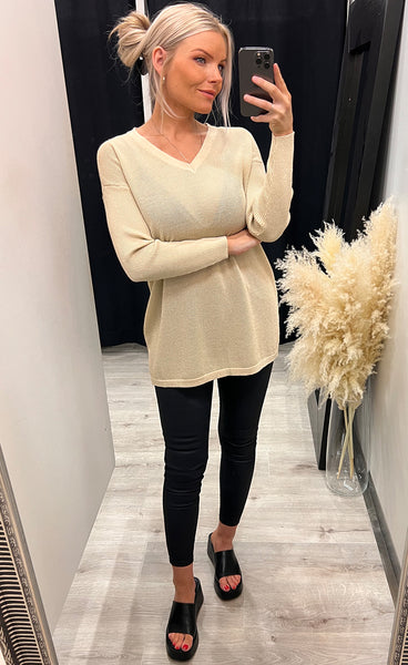 Julia pullover - gold/glitter