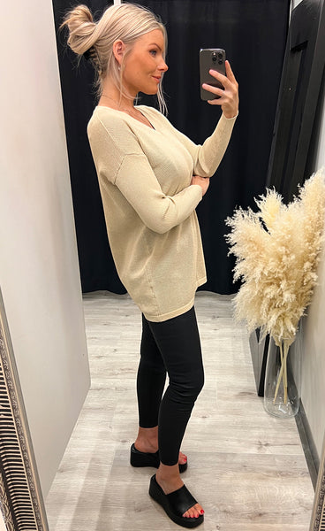Julia pullover - gold/glitter