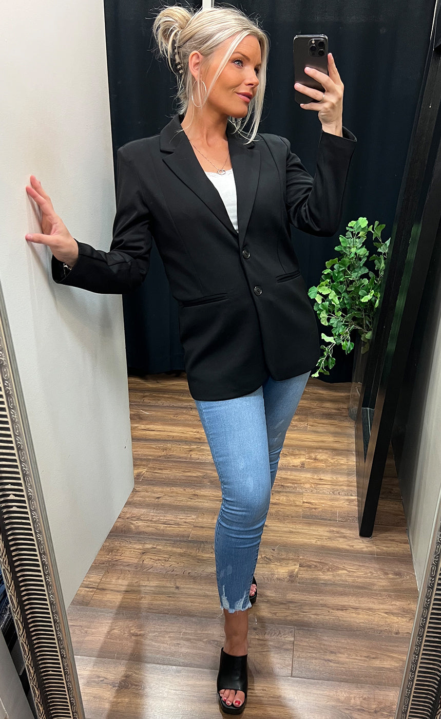 Kate oversize blazer - black
