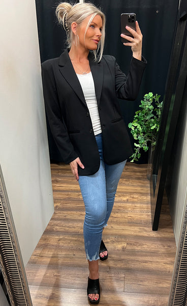Kate oversize blazer - black