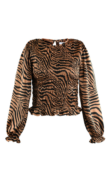 Nix top - camel/black