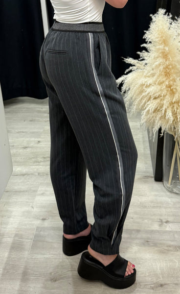 Violet pants - dark grey melange