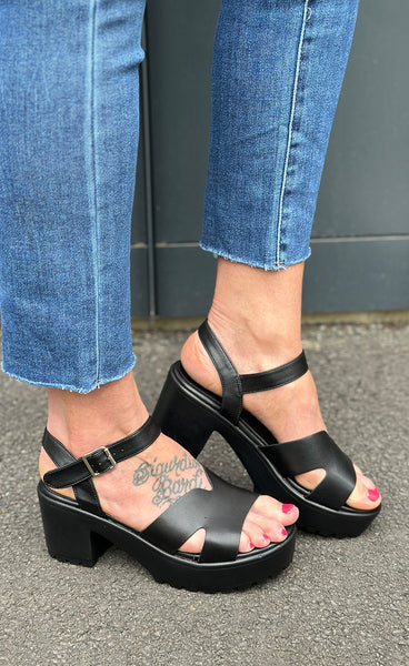 Duffy hælaskór 09060 - black