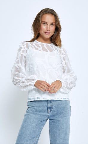Odine blouse - cloud dancer