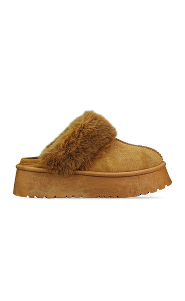 Fluffy inniskór 235 - camel