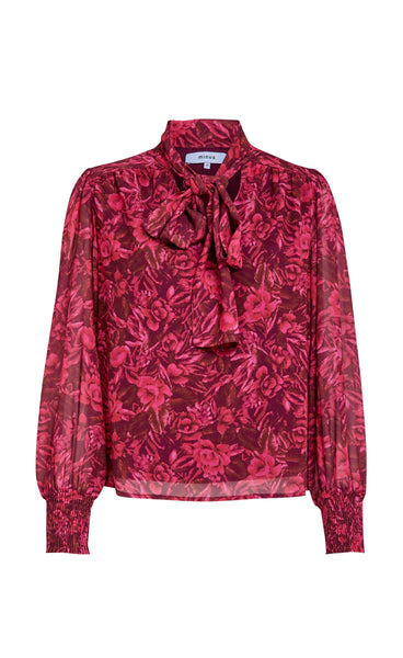 Mikela bow blouse - magenta pink