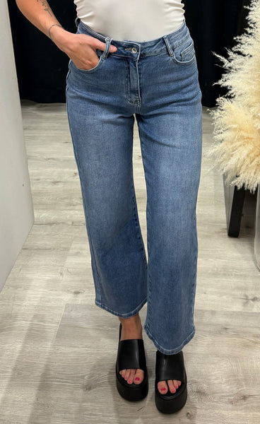 Teygju gallabuxur 6742-11 - denim