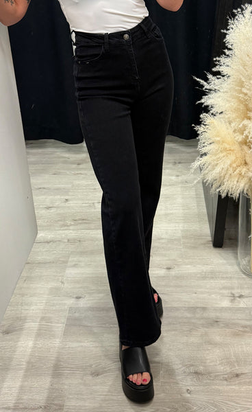 Teygju gallabuxur 876-5 - black