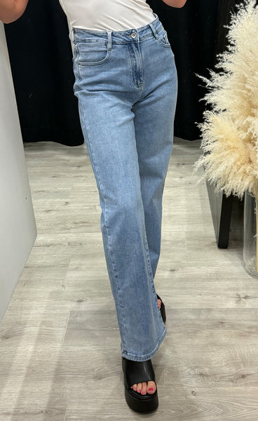 Teygju gallabuxur 205-3 - denim