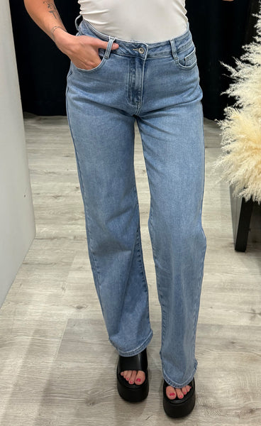 Teygju gallabuxur 205-3 - denim