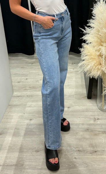 Teygju gallabuxur 205-3 - denim