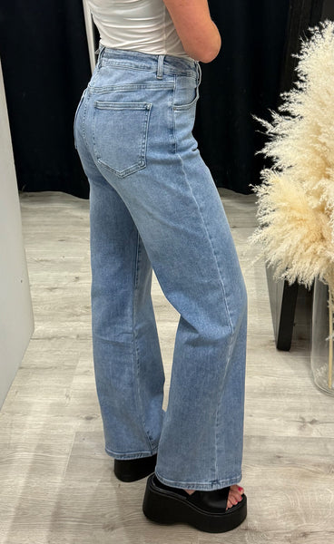 Teygju gallabuxur 205-3 - denim