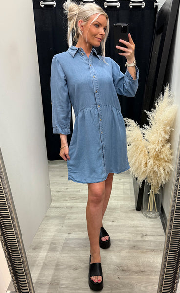 Beverly shirt tunic - light blue denim