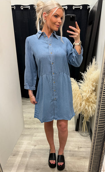 Beverly shirt tunic - light blue denim